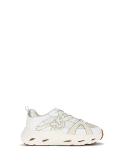 Pinko Sneakers À Logo Love Birds In White