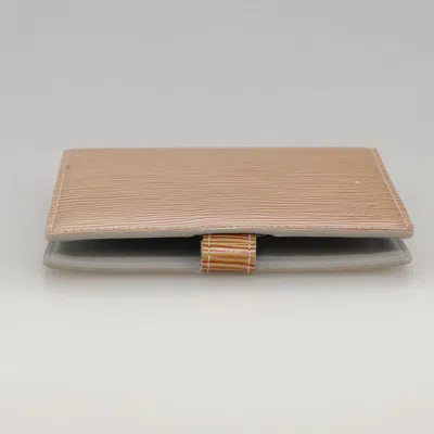 Pre-owned Louis Vuitton Agenda Cover Orange Leather Wallet  ()