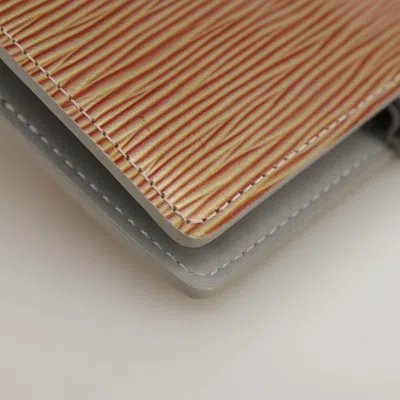Pre-owned Louis Vuitton Agenda Cover Orange Leather Wallet  ()