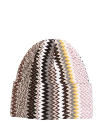 Missoni Zigzag Knitted Beanie In Multi
