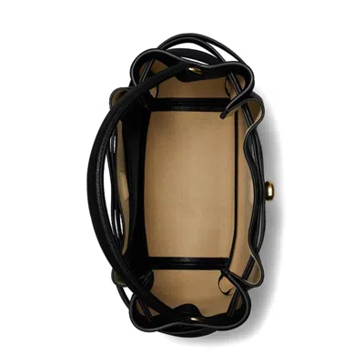 Tory Burch Romy Pebbled Small Bucket Bag Black In Black