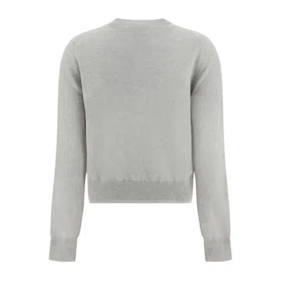 Maison Kitsuné Wool Cardigan In Gray