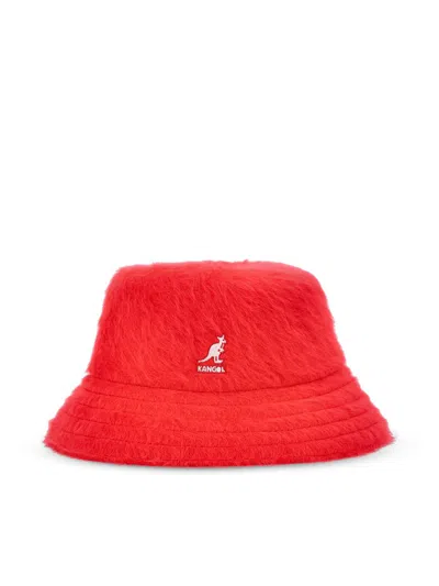 Kangol Logo Embroidered Bucket Hat In Red