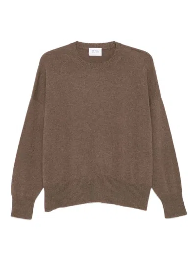 Be You Cashmere Crewneck Sweater In Brown