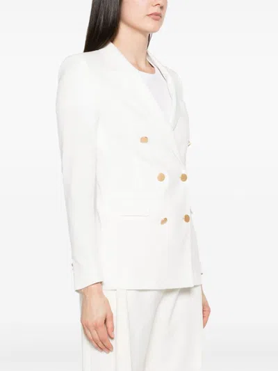 Tagliatore Twill Double-breasted Blazer In Animal Print