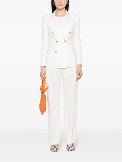 Tagliatore Twill Double-breasted Blazer In Animal Print