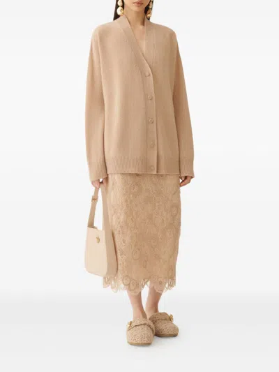 Fabiana Filippi Cashmere And Silk Sweater In Gold