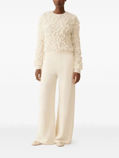 Fabiana Filippi Textured Round-neck Sweater In Neutral