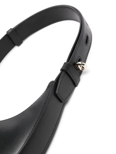 Furla Curved Silhouette Mini Shoulder Bag In Black