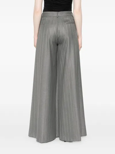 The Andamane Pinstripe Pleated Trousers In Multi