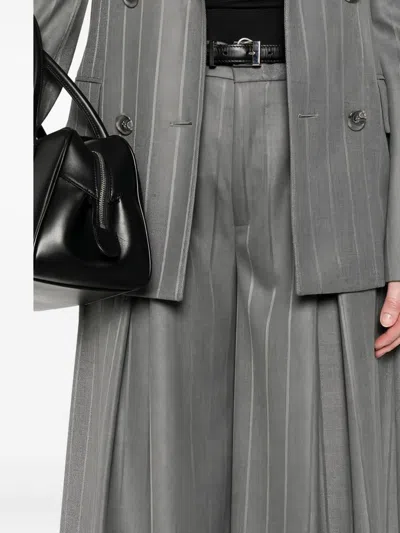 The Andamane Pinstripe Pleated Trousers In Multi