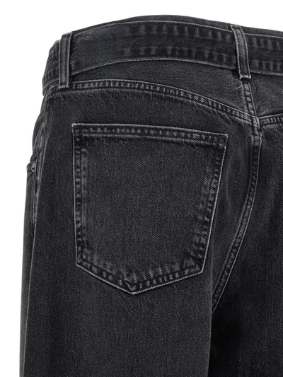 Agolde Tapered Cuffed Jeans Belted Waist In Multi