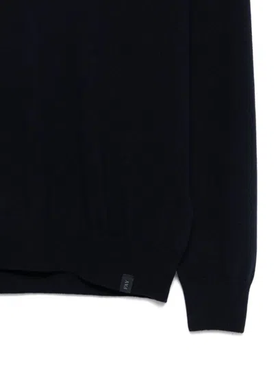 Fay Round Neck Fine Wool Sweater With Ribbed Detailing In Multi