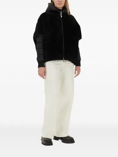 Moorer Sp-pegaso-ks3 Hooded Shearling Jacket In Black