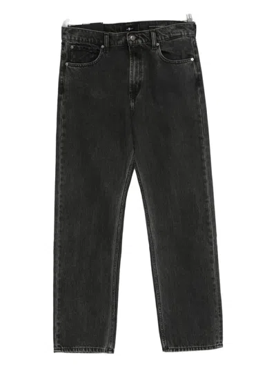 7 For All Mankind 7 For All Man Kind Black Cotton Denim In Gray