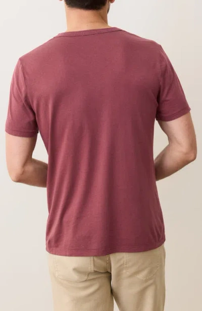 Marine Layer Signature Sea Change Crew Tee Pomegranate In Red