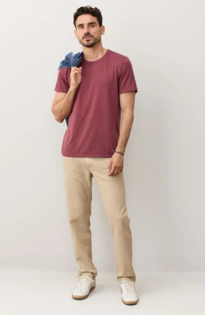 Marine Layer Signature Sea Change Crew Tee Pomegranate In Red