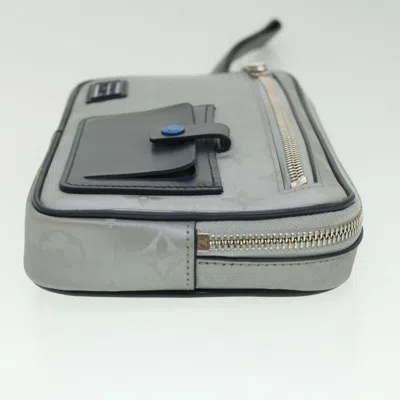 Pre-owned Louis Vuitton Alpha Silver Synthetic Clutch Bag ()
