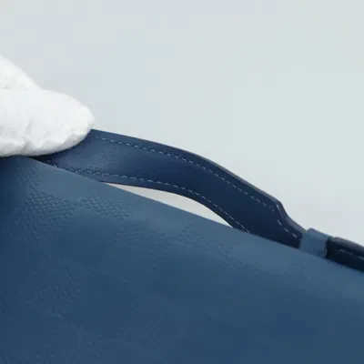Pre-owned Louis Vuitton Atholl Blue Leather Clutch Bag ()