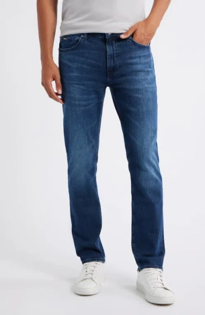 Hugo Boss Regular-fit Jeans In Italian Cashmere-touch Denim In Blue