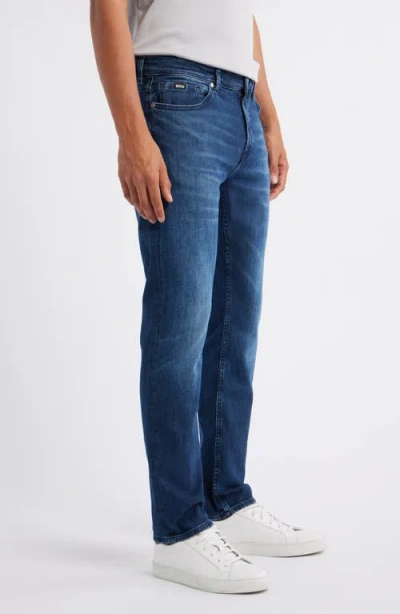 Hugo Boss Regular-fit Jeans In Italian Cashmere-touch Denim In Blue