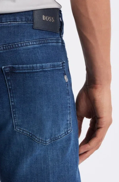 Hugo Boss Regular-fit Jeans In Italian Cashmere-touch Denim In Blue