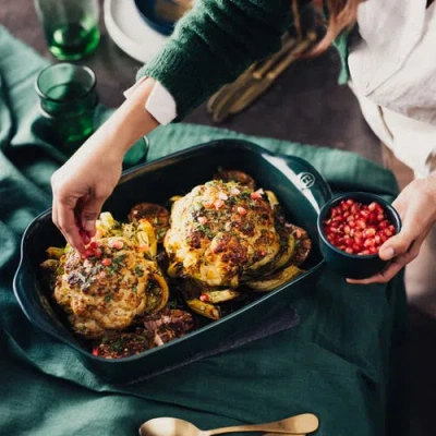 Emile Henry Rectangle Baking Dish Ultime, 14" X 9" In Green