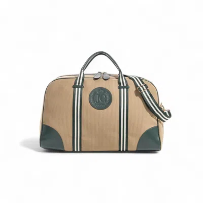 Jocosa Green / Grey Weekend Bag Khaki Green With White Green Strap In Multi