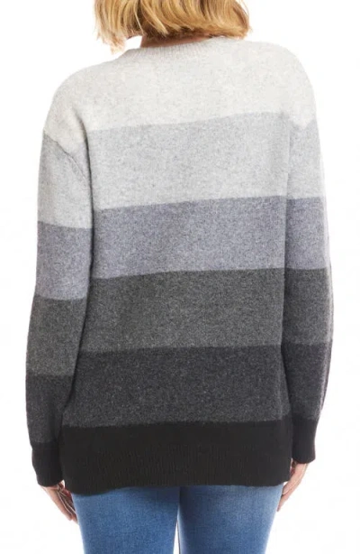 Karen Kane Ombre Striped Sweater In Multi