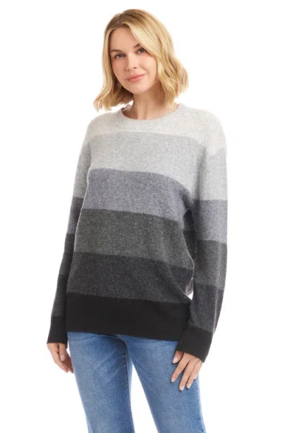 Karen Kane Ombre Striped Sweater In Multi