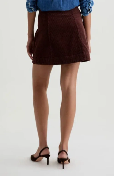 Ag Evie Button Front Corduroy Skirt In Brown
