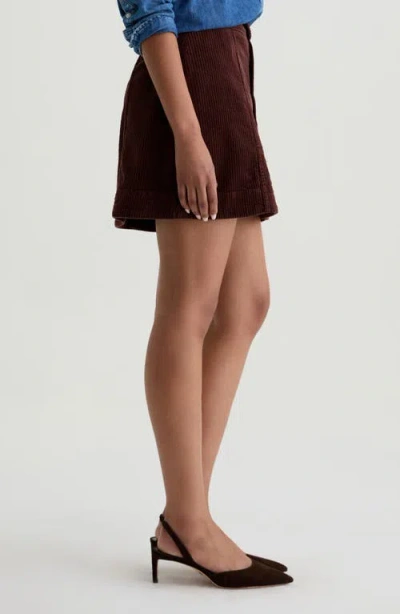 Ag Evie Button Front Corduroy Skirt In Brown