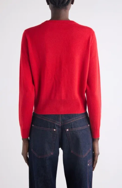 Isabel Marant Idesia Wool-cashmere Crewneck Cardigan In Red