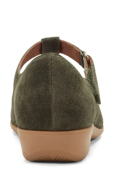 Rockport Cobb Hill Chrowen T-strap Wedge Pump In Green