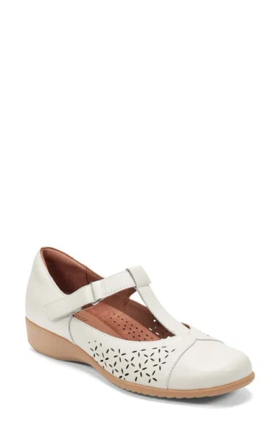 Rockport Cobb Hill Chrowen T-strap Wedge Pump In White