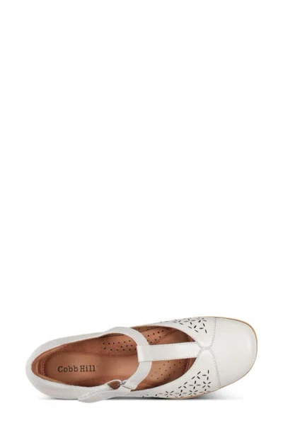 Rockport Cobb Hill Chrowen T-strap Wedge Pump In White