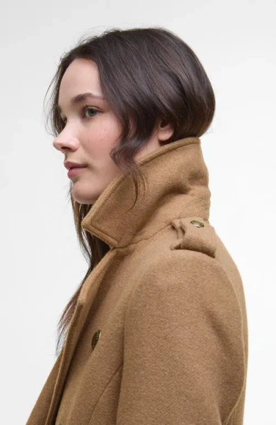 Barbour Cottesmore Wool Jacket Camel In Green