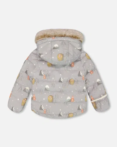 Deux Par Deux Two-piece Snug Snowsuit In Gray