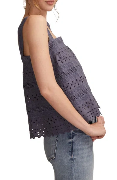 Lucky Brand Women's Eyelet Swing Tank Top In Purple