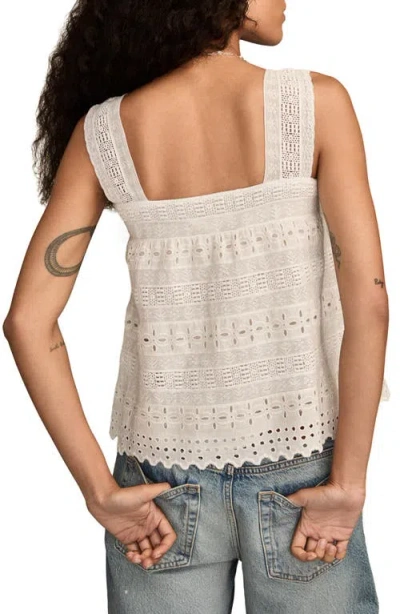 Lucky Brand Women's Eyelet Swing Tank Top In White