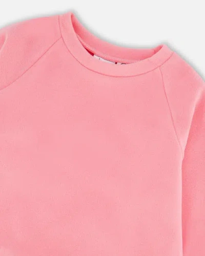 Deux Par Deux Super Soft Tunic Tee With Embroidered Pockets In Pink
