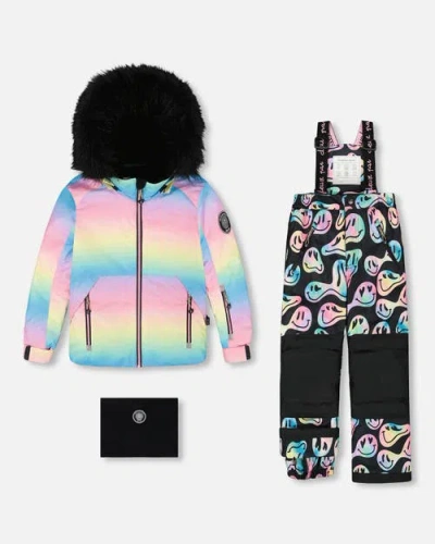 Deux Par Deux Two-piece Play Snowsuit In Multi