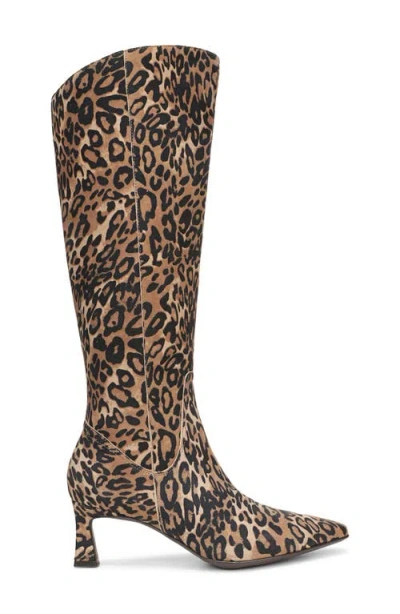 Naturalizer Deesha Wide Calf Knee High Dress Boots In Animal Print