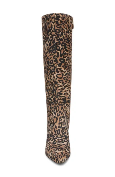 Naturalizer Deesha Wide Calf Knee High Dress Boots In Animal Print