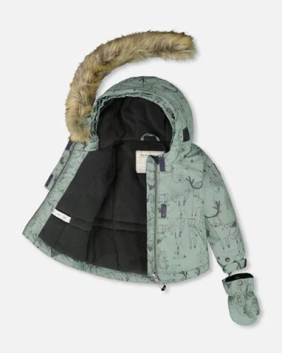 Deux Par Deux Two-piece Play Snowsuit With Jacket In Multi