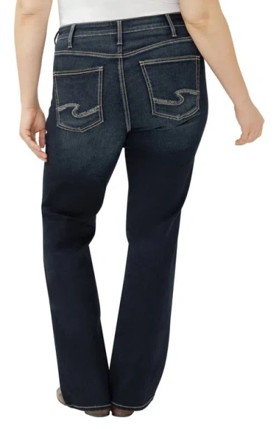 Silver Jeans Co. Elyse Mid Rise Straight Leg Jeans In Black