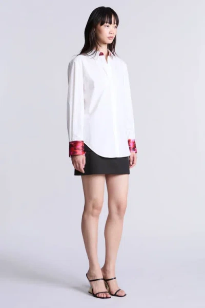 Bcbg Oversize Shirt In White