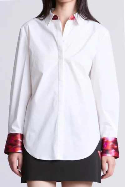 Bcbg Oversize Shirt In White