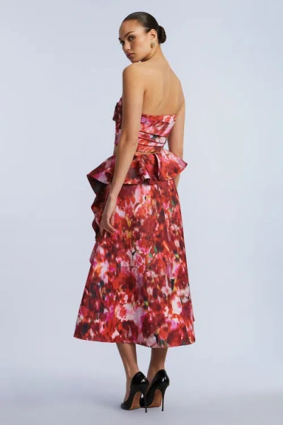 Bcbg Pleated Satin Bustier In Multi