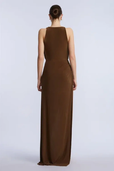Bcbg Jersey Gown In Brown